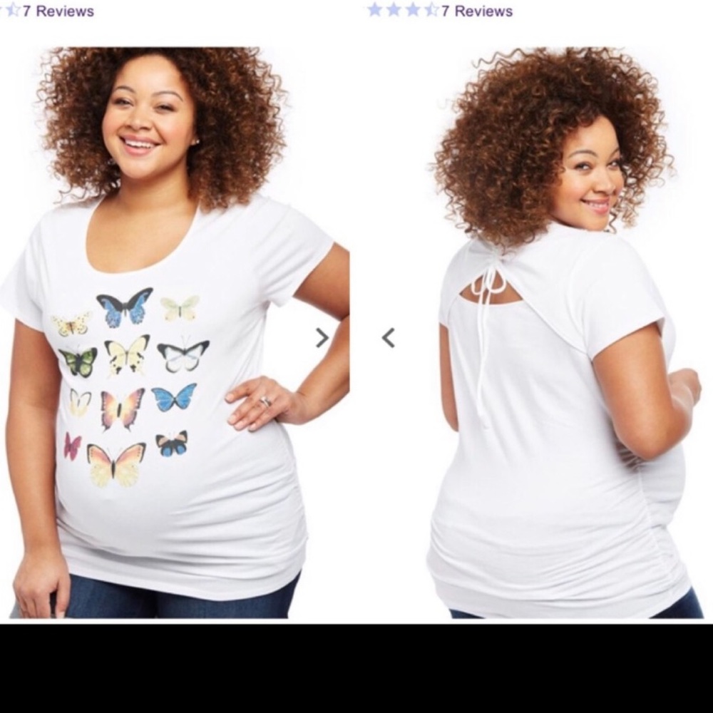 Motherhood Maternity Butterfly Top